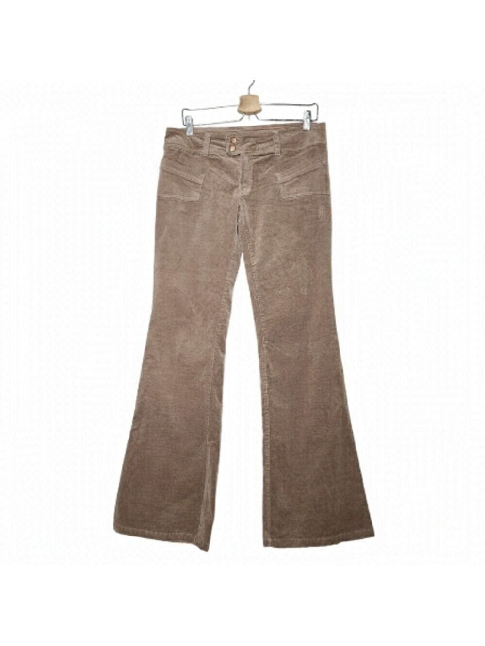 VINTAGE 90s Bongo Velvet Flare Pants Mid- rise